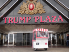 Trump Plaza, with a Wicker Rolling Basket Chair Standing Outside